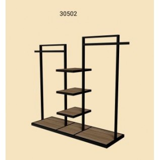 Стійка острівна, подвійна з полицею (вис.шир.довж.)1400х500х1500мм (артикул 30502/0)